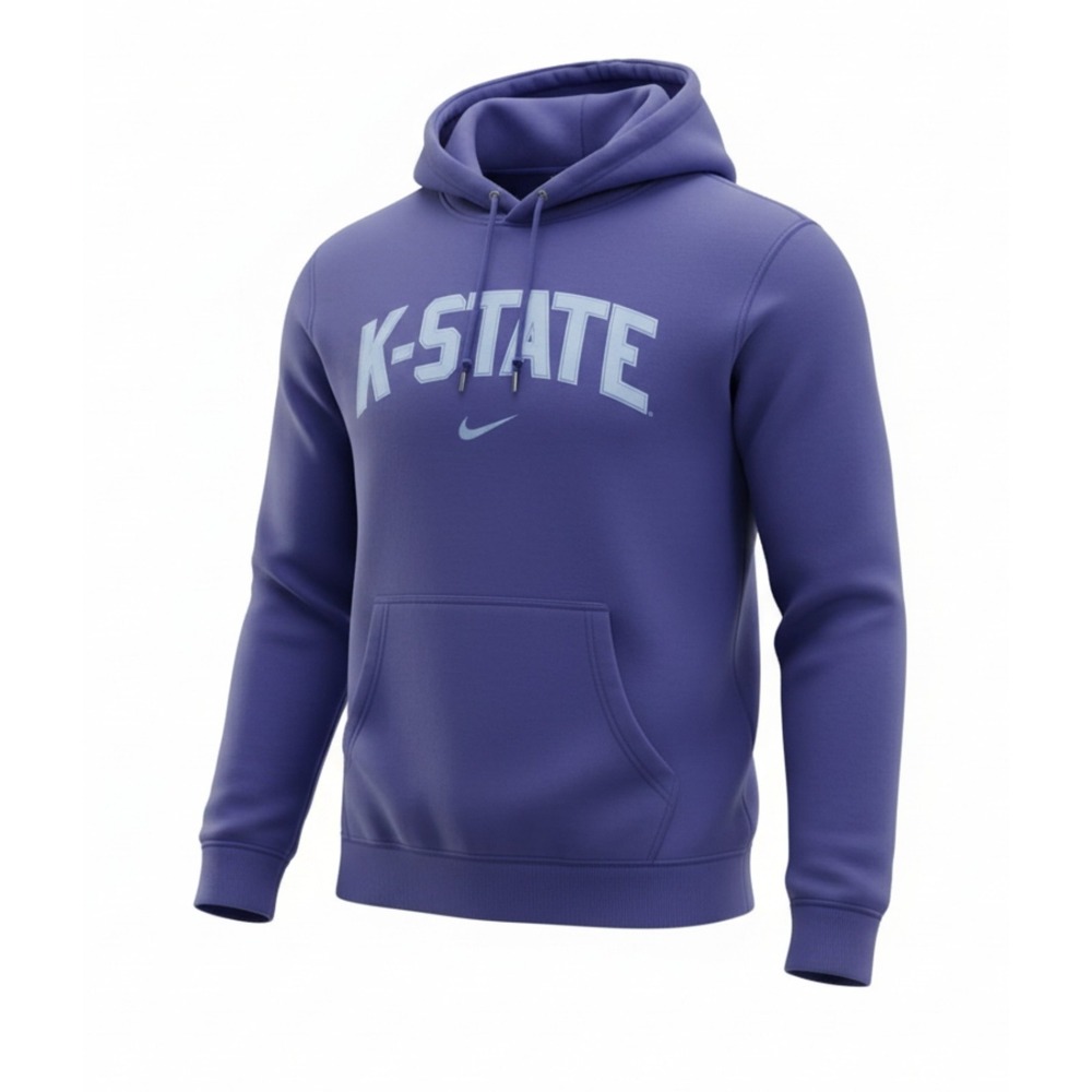 Nike K-State Kansas State Wildcats Hoodie Mens M Purple Pullover Center Swoosh